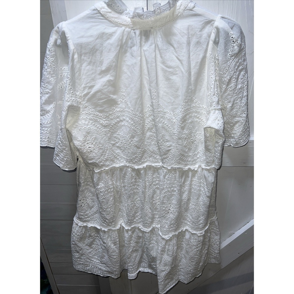 Tuckernuck White Eyelet Crawford Dress Size Medium - Picture 6 of 7